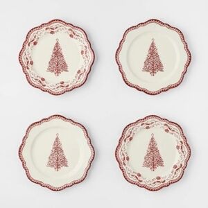 4pk 8" Salad Plate - Threshold™ designed with Studio McGee Christmas 2025